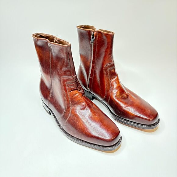 FLORSHEIM Richmont Brown Boots Vintage Designer Series Mens Size 9 - Picture 1 of 16